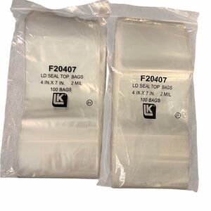 Clear LD Seal Top Bags - 100 Pack